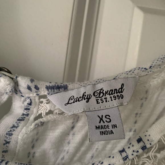 Blu and white off the shoulder blouse - Picture 2 of 5